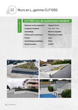 Murs de soutènement en L, T et U   | CLF10GS