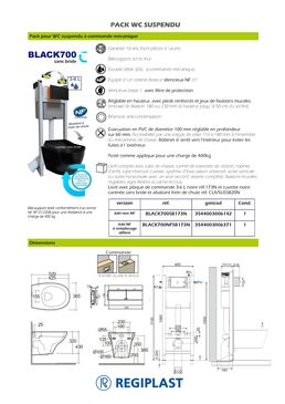 Pack700 NF pour WC suspendu à commande mécanique