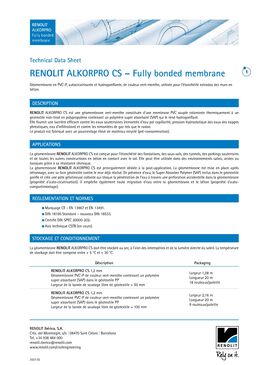 Membrane PVC fully bonded avec un spécial Super Absorbent Polymer | RENOLIT ALKORPRO