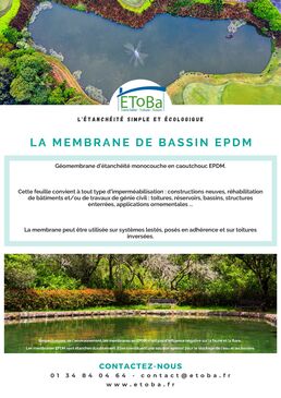 Bâche EPDM d'épaisseur 1 mm pour bassin de rétention | Elasti