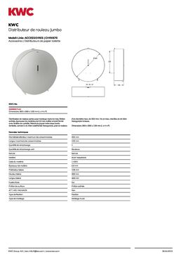 Distributeur de rouleau Jumbo pour montage mural en inox | CHRX670