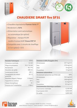 Chaudière à granulés économique 31 kW