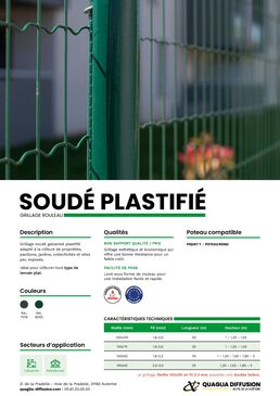 Grillage rouleau galvanisé plastifié | Soudé plastifié