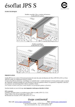 Joint de dilatation pour revêtements de sol jusqu'à 53 mm d'épaisseur | Esoflat JPS