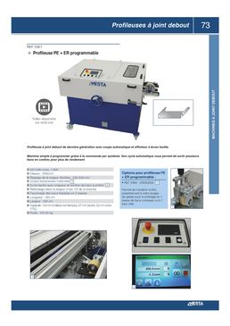 Profileuse à joint debout | PE+ER