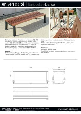 Banc, banquette et Fauteuil bois et acier | Nuance