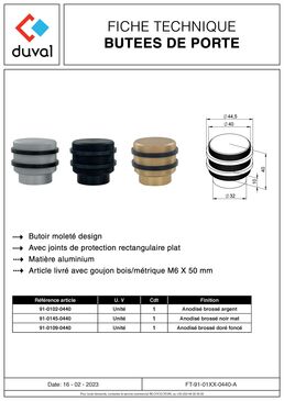 Butées de porte design |  Référence : 91-0102-0440 