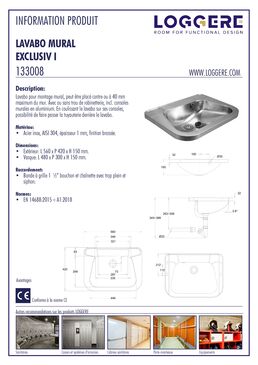 Lavabo mural | Exclusif I 133008 - 133009 