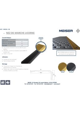 Nez de marche en aluminium anodisé | Nez Licorne