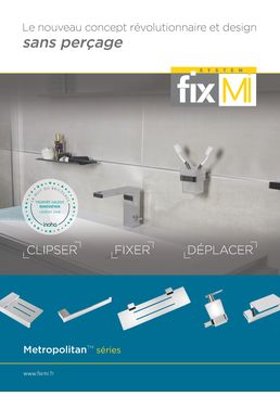 Système de fixation d’accessoires de la série METROPOLITAN sans perçage pour la salle de bain | FixMI®