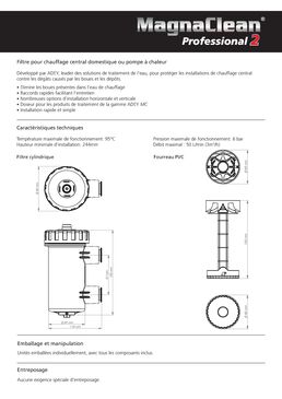 Filtre à boues Magnétique MagnaClean Professional2 - Racc 1´´ | SEN1002