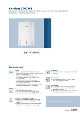 Chaudière à condensation modulant jusqu'à 28 kW | Condens 7000 WT