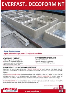 Agent de démoulage | EVERFAST DECOFORM NT 