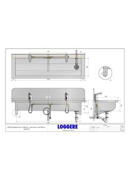 Lavabo rigole en acier inoxydable | Easy IV Conti+ Maxx M20 avec dosseret