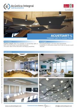 Panneau absorbant acoustique avec éclairage intégré | ACUSTIART-L