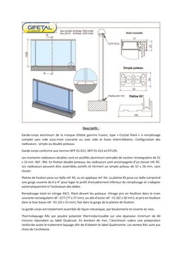 Garde-corps aluminium à barreaudage ou à remplissage | Fusion cristal filant