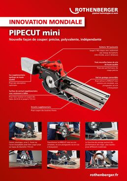 PIPECUT mini, DURACUT Uni lame de coupe, 18V/4Ah CAS batterie et Chargeur EU | ROT1000003165