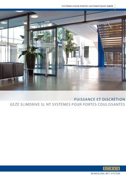 Portes automatiques coulissantes pour l'accès des ERP | Slimdrive SL NT