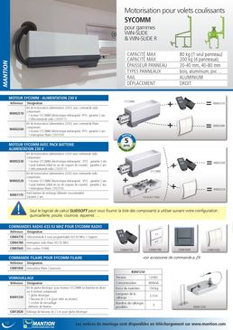 Motorisation pour volets coulissants WIN-SLIDE et WIN-SLIDE R | SYCOMM