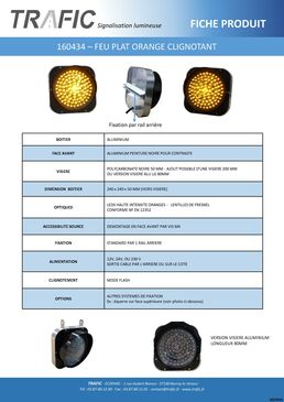 Feu de signalisation orange clignotant | TRAFIC 