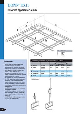 Ossature apparente en trois largeurs | Donn DX 15/ DX 24/ DX 35