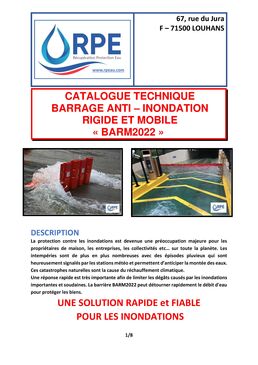 Catalogue technique barrières BARM2022