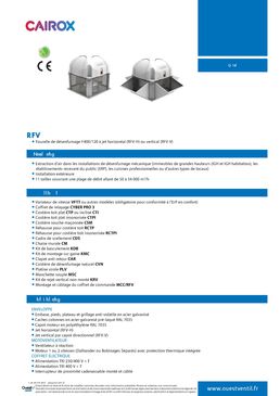 Tourelle de désenfumage à jet horizontal ou vertical | RFV F400/120