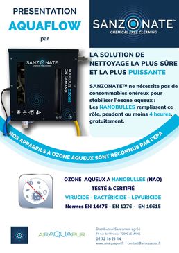 Solution de nettoyage par eau ozonée | Aquaflow SANZONATE