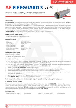 Couverture CF pour conduits de ventilation | AF Fireguard 3