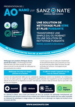 Appareil de nettoyage a l'ozone Aqueux (Mobile ) AO de SANZONATE