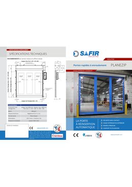 Porte souple à enroulement rapide pour sites industriels | SAFIR Planézip 