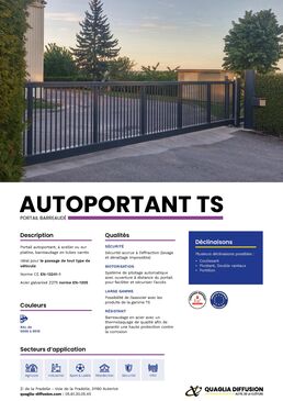 Portail Acier barreaudé Autoportant | TS