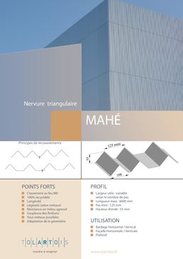 Tôle nervurée triangulaire Mahé