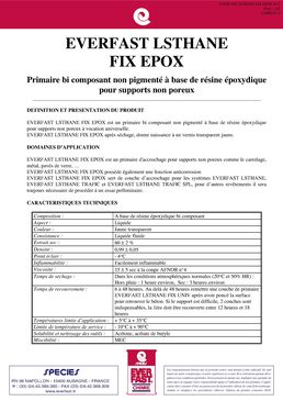 Primaire bi-composant pour supports non poreux | EVERFAST LSTHANE FIX ÉPOX