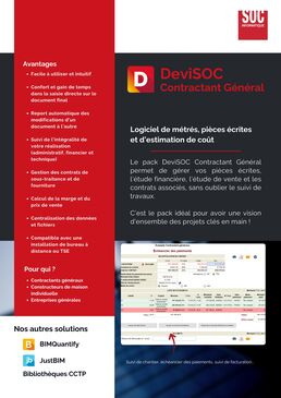 Logiciel de maîtrise d'oeuvre et appel d'offres - Projets clé en mains | DeviSOC Contractant Général