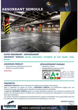 Super absorbant semoule antidérapant | CADENTIA ABSORBANT SEMOULE