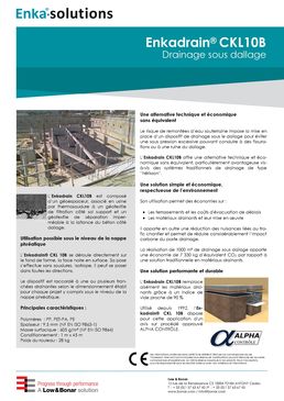 Géocomposite de drainage sous dallage | ENKADRAIN CKL10 B 