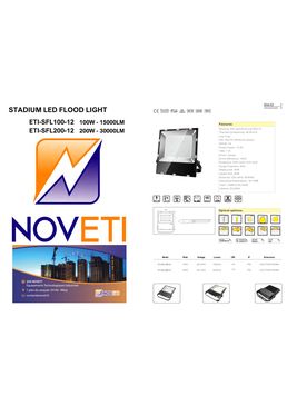 Projecteurs LED STADIUM floodlight park 200W - 30.000LM | ETI-SFL200-120