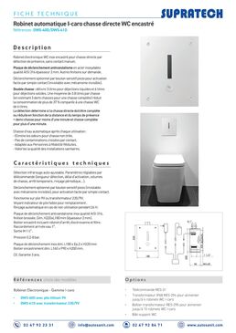 Robinet automatique de chasse directe WC encastré I-caro | DWS-41D