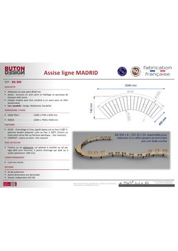 Assise ligne en acier peint MADRID | BA 300