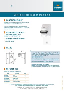 Galet de recentrage pour portail coulissant | PORTAC