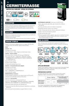Mortier colle amélioré spécial sol extérieur | CERMITERRASSE 