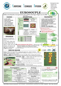 Dalles amortissantes microporeuses avec système de drainage intégré | Eurosouple XE