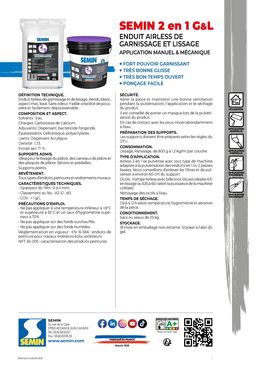 Enduit de garnissage et lissage | Airless 2 en 1