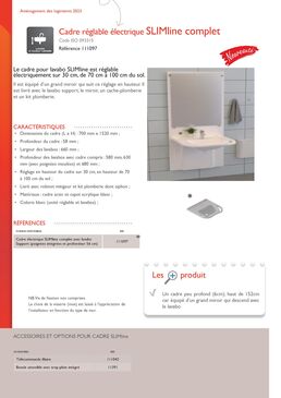 Lavabo à cadre réglable électrique | SLIMline complet