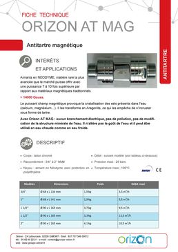 Antitartre | ORIZON AT MAG