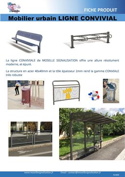 Ligne mobilier urbain CONVIVIALE