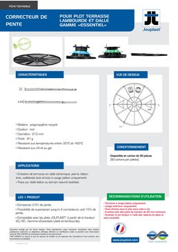 Correcteur de pente pour plot essentiel 2,5 % | IH025CORPC10000