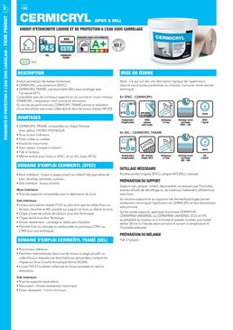 Enduits d'étanchéité liquide et de protection à l'eau sous carrelage (spec & sel) | CERMICRYL 