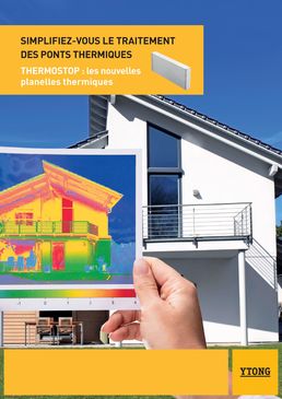 Planelle en béton cellulaire pour rupture thermique en appui de plancher | THERMOSTOP YTONG